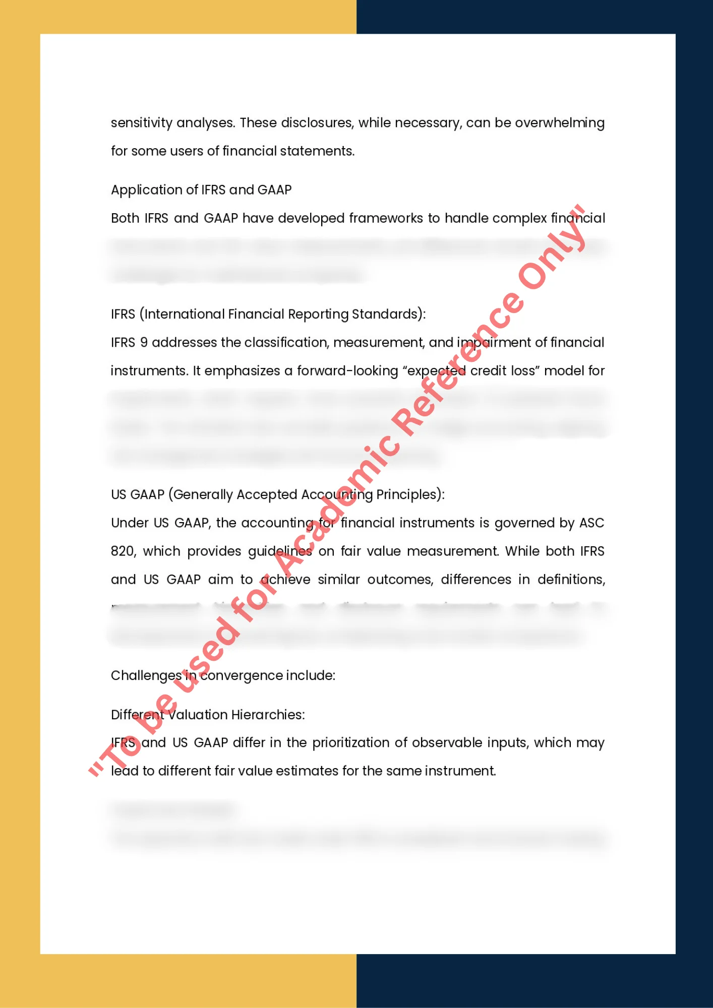 Assignment Sample Of Subject -ACCT3001 Advanced Financial Reporting 3